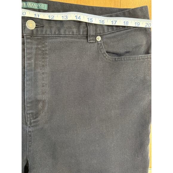 Vintage Lauren Jeans Co. Ralph Lauren Black Denim Womens Size 18W Straight Leg - Picture 8 of 8